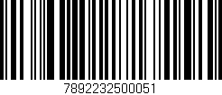 Código de barras (EAN, GTIN, SKU, ISBN): '7892232500051'