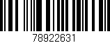 Código de barras (EAN, GTIN, SKU, ISBN): '78922631'