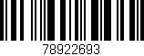 Código de barras (EAN, GTIN, SKU, ISBN): '78922693'
