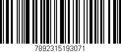 Código de barras (EAN, GTIN, SKU, ISBN): '7892315193071'