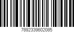 Código de barras (EAN, GTIN, SKU, ISBN): '7892339602085'