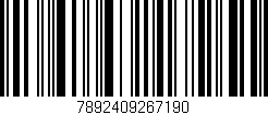 Código de barras (EAN, GTIN, SKU, ISBN): '7892409267190'
