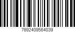 Código de barras (EAN, GTIN, SKU, ISBN): '7892409564039'