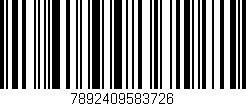 Código de barras (EAN, GTIN, SKU, ISBN): '7892409583726'