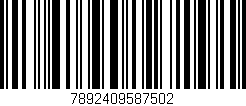 Código de barras (EAN, GTIN, SKU, ISBN): '7892409587502'