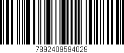 Código de barras (EAN, GTIN, SKU, ISBN): '7892409594029'
