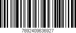 Código de barras (EAN, GTIN, SKU, ISBN): '7892409636927'