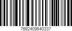 Código de barras (EAN, GTIN, SKU, ISBN): '7892409640337'
