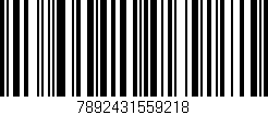 Código de barras (EAN, GTIN, SKU, ISBN): '7892431559218'