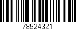 Código de barras (EAN, GTIN, SKU, ISBN): '78924321'