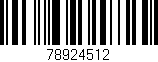 Código de barras (EAN, GTIN, SKU, ISBN): '78924512'
