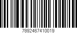 Código de barras (EAN, GTIN, SKU, ISBN): '7892467410019'