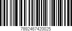 Código de barras (EAN, GTIN, SKU, ISBN): '7892467420025'