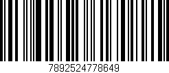 Código de barras (EAN, GTIN, SKU, ISBN): '7892524778649'