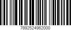 Código de barras (EAN, GTIN, SKU, ISBN): '7892524962000'