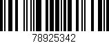Código de barras (EAN, GTIN, SKU, ISBN): '78925342'