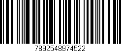 Código de barras (EAN, GTIN, SKU, ISBN): '7892548974522'