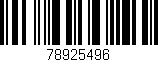 Código de barras (EAN, GTIN, SKU, ISBN): '78925496'