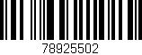 Código de barras (EAN, GTIN, SKU, ISBN): '78925502'