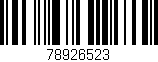 Código de barras (EAN, GTIN, SKU, ISBN): '78926523'