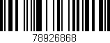 Código de barras (EAN, GTIN, SKU, ISBN): '78926868'