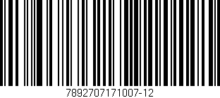 Código de barras (EAN, GTIN, SKU, ISBN): '7892707171007-12'