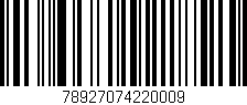 Código de barras (EAN, GTIN, SKU, ISBN): '78927074220009'