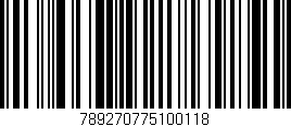 Código de barras (EAN, GTIN, SKU, ISBN): '789270775100118'