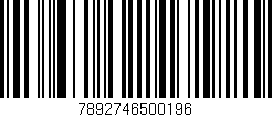 Código de barras (EAN, GTIN, SKU, ISBN): '7892746500196'