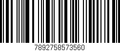 Código de barras (EAN, GTIN, SKU, ISBN): '7892758573560'