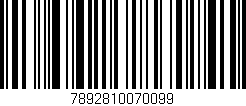 Código de barras (EAN, GTIN, SKU, ISBN): '7892810070099'