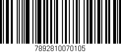 Código de barras (EAN, GTIN, SKU, ISBN): '7892810070105'