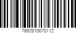 Código de barras (EAN, GTIN, SKU, ISBN): '7892810070112'