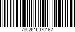 Código de barras (EAN, GTIN, SKU, ISBN): '7892810070167'