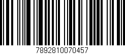 Código de barras (EAN, GTIN, SKU, ISBN): '7892810070457'