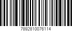 Código de barras (EAN, GTIN, SKU, ISBN): '7892810076114'