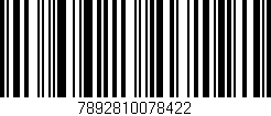 Código de barras (EAN, GTIN, SKU, ISBN): '7892810078422'