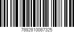 Código de barras (EAN, GTIN, SKU, ISBN): '7892810087325'