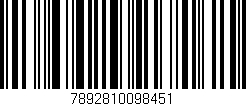 Código de barras (EAN, GTIN, SKU, ISBN): '7892810098451'
