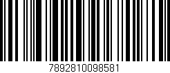 Código de barras (EAN, GTIN, SKU, ISBN): '7892810098581'