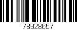 Código de barras (EAN, GTIN, SKU, ISBN): '78928657'