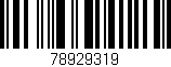 Código de barras (EAN, GTIN, SKU, ISBN): '78929319'