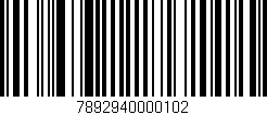 Código de barras (EAN, GTIN, SKU, ISBN): '7892940000102'
