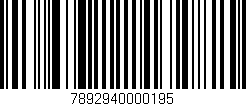 Código de barras (EAN, GTIN, SKU, ISBN): '7892940000195'