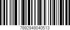 Código de barras (EAN, GTIN, SKU, ISBN): '7892948040513'