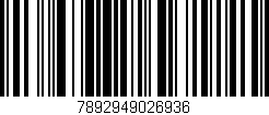 Código de barras (EAN, GTIN, SKU, ISBN): '7892949026936'
