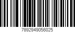 Código de barras (EAN, GTIN, SKU, ISBN): '7892949056025'