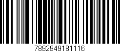 Código de barras (EAN, GTIN, SKU, ISBN): '7892949181116'
