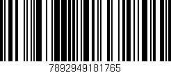 Código de barras (EAN, GTIN, SKU, ISBN): '7892949181765'