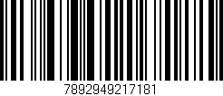 Código de barras (EAN, GTIN, SKU, ISBN): '7892949217181'